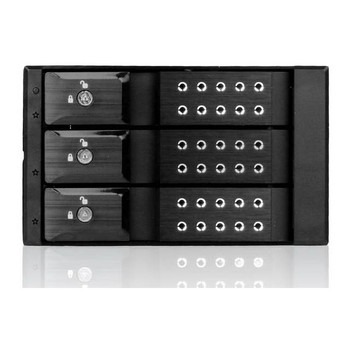 iStarUSA BPN-DE230SS-BLACK 2x5.25" to 3x3.5" SAS/SATA Trayless Hot-Swap Cage