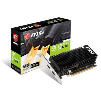 MSI NVIDIA GeForce GT 1030 2GHD4 LP OC 2GB DDR4 HDMI/DisplayPort Low Profile PCI-Express Video Card