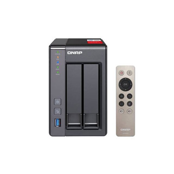 QNAP TS-251+-2G-US Intel Celeron 2.0GHz/ 2GB DDR3L/ 2GbE/ 2SATA3/ USB3.0/ 2-Bay Tower NAS for SOHO & Home