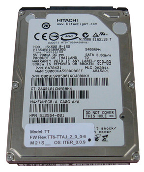Part No: CN727-67017 - HP 160GB 5400RPM SATA 3GB/s 2.5-inch Hard Drive