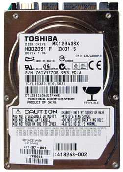 Part No: 431407-001 - HP 120GB 5400RPM SATA 1.5GB/s 8MB Cache 2.5-inch Hard Drive