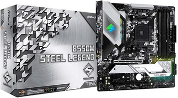 ASRock B550M Steel Legend FutureAMD Ryzen Processors Motherboard