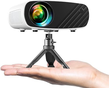 Mini Projector for iPhone, ELEPHAS 2023 Upgraded 1080P HD Projector, 8000L Portable Projector