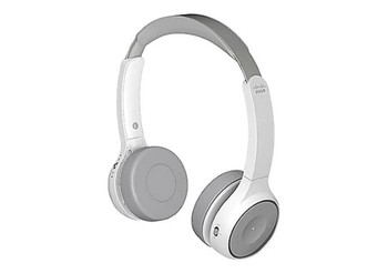 HS-WL-730-BUNAS-P , Cisco 730 Headphones Wired & Wireless Head-band Calls/Music Bluetooth Charging stand Platinum, White - HS-WL-730-BUNAS-P