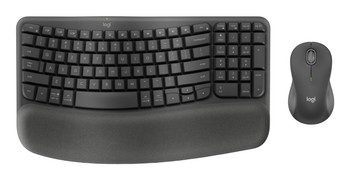 920-012059 - Logitech Wave Keys MK670 keyboard Mouse included Home/Office RF Wireless + Bluetooth QWERTY English Graphite