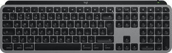 920-011621 , Logitech MX Keys S for Mac keyboard Office RF Wireless + Bluetooth QWERTY English Aluminum, Black - 920-011621