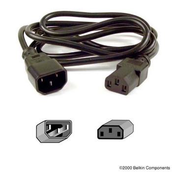 F3A102-03 - Belkin PRO Series Computer-Style AC Power Extension Cable Black 35.4" (0.9 m)