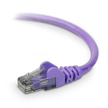 A3L980-14-PUR-S - Belkin CAT6 Snagless 14ft networking cable Purple 165.4" (4.2 m)