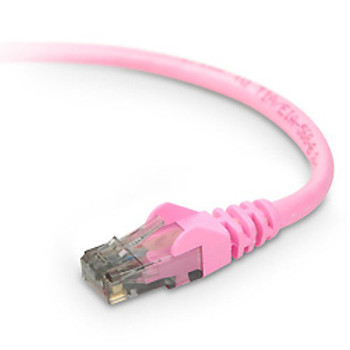 A3L980-15-PNK-S - Belkin CAT6 Snagless networking cable Pink 179.9" (4.57 m)