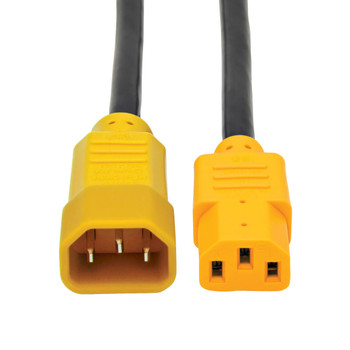 P005-006-YW - Tripp Lite P005-006-YW power cable Black, Yellow 70.9" (1.8 m) C13 coupler C14 coupler
