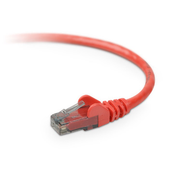 A3L980-06IN-RED , Belkin 0.15m RJ45 networking cable Red 5.91" (0.15 m) Cat6 U/UTP (UTP) - A3L980-06IN-RED