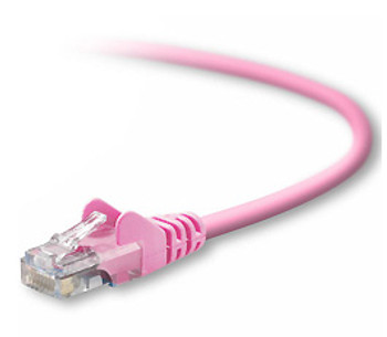 A3L791-01-PNK-S , Belkin RJ45 CAT5e Patch Cable, Snagless Molded 1 ft networking cable Pink 12" (0.305 m) - A3L791-01-PNK-S