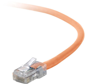 A3L791-01-ORG - Belkin Cat5e, 1ft, 1 x RJ-45, 1 x RJ-45, Orange networking cable Yellow 11.8" (0.3 m)