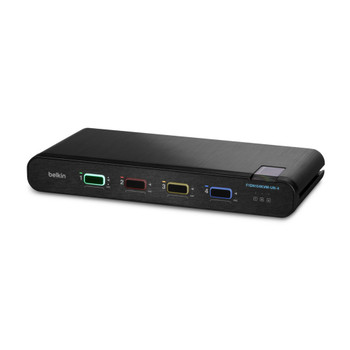F1DN104KVM-UN-4 - Belkin F1DN104KVM-UN-4 KVM switch Black