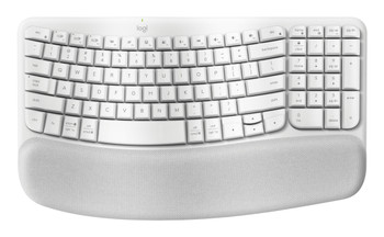 920-012275 - Logitech Wave Keys keyboard Universal RF Wireless + Bluetooth QWERTY English White