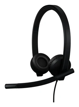 981-001428 , Logitech H570e Headset Wired Head-band Office/Call center USB Type-A Black - 981-001428