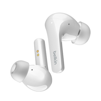 AUC006BTWH , Belkin SOUNDFORM Flow Headset Wireless In-ear Calls/Music USB Type-C Bluetooth White - AUC006BTWH