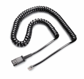 38099-01 | HP Poly U10P-S Coiled Headset Cable with Quick Disconnect (QD) - 38099-01