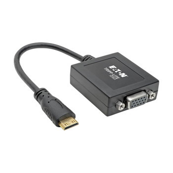 P131-06N-MINI | Tripp Lite P131-06N-MINI Video Cable Adapter 6" (0.152 m) Mini HDMI VGA (D-Sub) Black