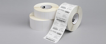 10009522 | Zebra Z-Select 4000T Thermal Transfer Paper Labels, 1.2" x 0.85", 3,000/Roll, 6 Rolls/Case - 10009522