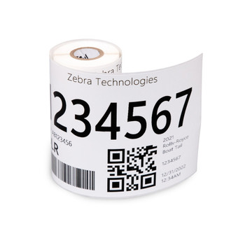 ZIPEGM10045247 | Zebra EnduraGuard 4000D Synthetic Direct Thermal Labels, 4" x 6", Coated, 78 Labels/Roll, 36 Rolls/Box - ZIPEGM10045247