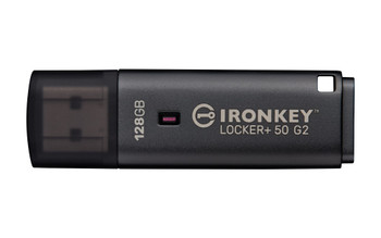 IKLP50G2/128GB | Kingston Technology IronKey 128GB Locker Plus 50 G2, FIPS 197, AES-256 - IKLP50G2/128GB