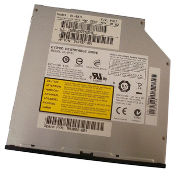Part No: 513197-001 - HP 8X DVD-RW SATA SuperMulti LightScribe Dual Layer Slot Load Optical Drive
