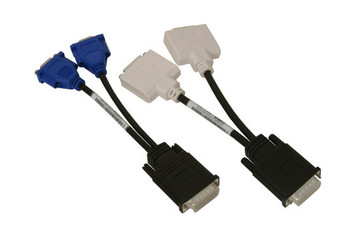 Part No: J9256 - Dell DMS-59 DVI & VGA SPLITTER Y CableS Kit for nVidia VIDEO Card