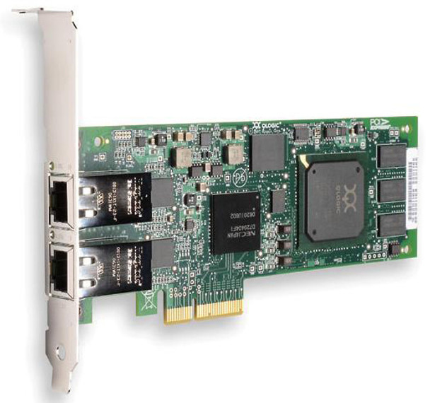 Part No: QLE4062C-E-SP - QLogic 1GB Dual Port PCI Express X4 COPPER Low Profile ISCSI Host Bus Adapter