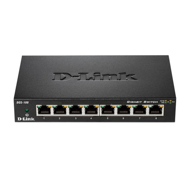 D-Link DGS-108 8-Port Gigabit Ethernet Desktop Switch