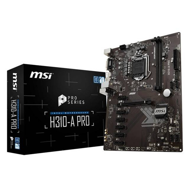 MSI H310-A PRO LGA1151/ Intel H310/ DDR4/ SATA3&USB3.1/ A&GbE/ ATX Motherboard