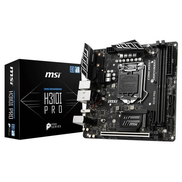 MSI H310I PRO LGA1151/ Intel H310/ DDR4/ SATA3&USB3.1/ M.2/ A&GbE/ Mini-ITX Motherboard
