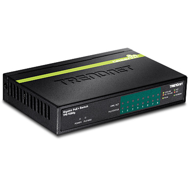 Trendnet TPE-TG82G Gigabit Ethernet (10/100/1000) Power over Ethernet (PoE) Black network switch Trendnet TPE-TG82G Gigabit Ethernet (10/100/1000) Power over Ethernet (PoE) Black network switch
