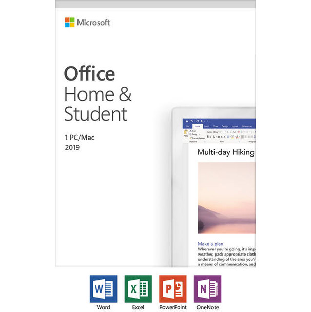 Microsoft Office Home and Student 2019 / 1 device, Windows 10 PC/Mac Key Card