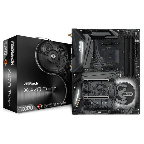 ASRock X470 TAICHI Socket AM4/ AMD X470/ DDR4/ Quad CrossFireX & Quad SLI/ SATA3&USB3.1/ M.2/ WiFi/ A&GbE/ ATX Motherboard