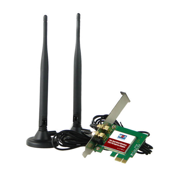 HiRO H50323 AC1200 802.11ac Wireless PCI-Express Adapter w/ 2x 5dBi Omnidirectional Antennas