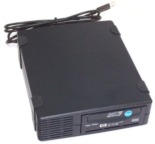 Part No: DW027A#AKD - HP StorageWorks DAT72 36GB/72GB DDS-4 Hi-Speed USB 5.25-inch External Tape Drive Carbonite