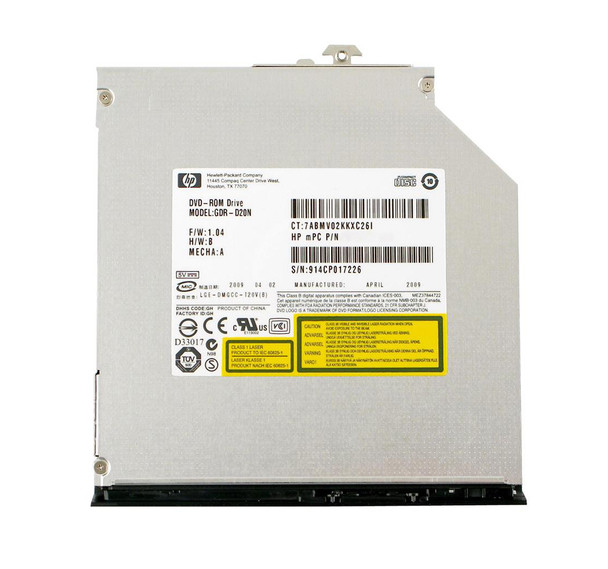 Part No: 461644-930 - HP 8x DVD-ROM SATA Slim Internal Optical Disc Drive