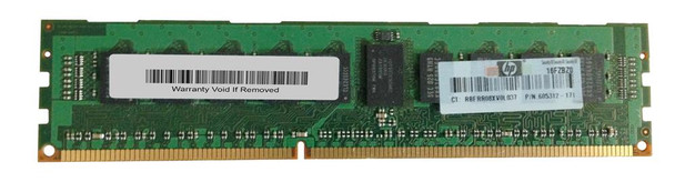 605312-171 - HP 4GB PC3-10600 DDR3-1333MHz ECC Registered CL9 240-Pin DIMM 1.35V Low Voltage Single Rank Memory Module