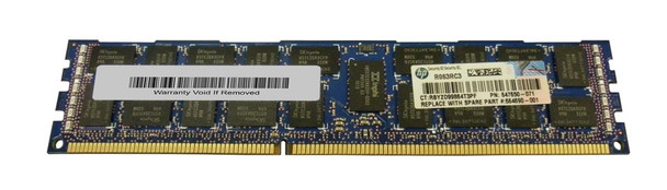 Part No: 664690-001 - HP 8GB (1x8GB) 1333Mhz PC3-10600 Cl9 Dual Rank ECC Registered Low Voltage DDR3 SDRAM Dimm Memory Kit for Proliant Server G8 Ser