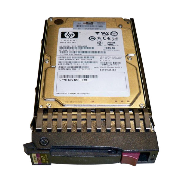 512544-004 - HP 146GB 15000RPM 2.5-inch SAS 6GB/s Dual Port Hot Plug Sff Hard Drive with Tray