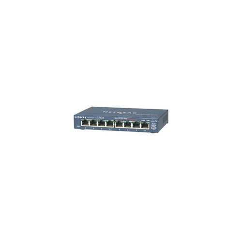 FS108NA | Netgear FS108 ProSafe 8-Port 10/100Mbps Metal Case Desktop Switch