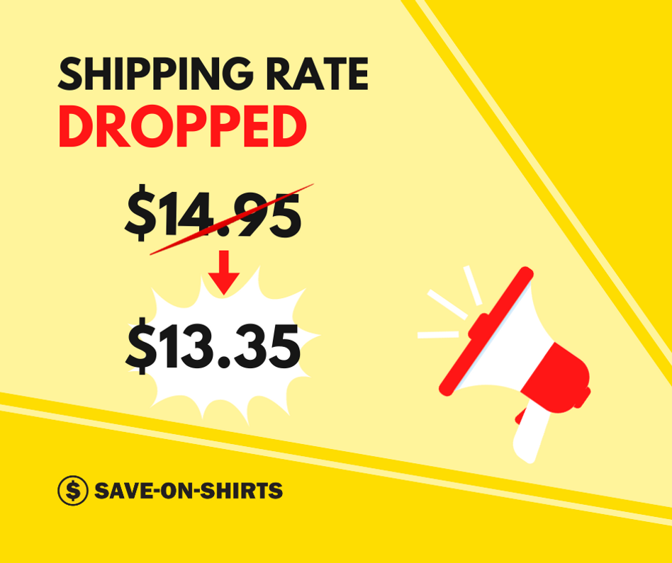 Important Update: Shipping Rates Reduced!