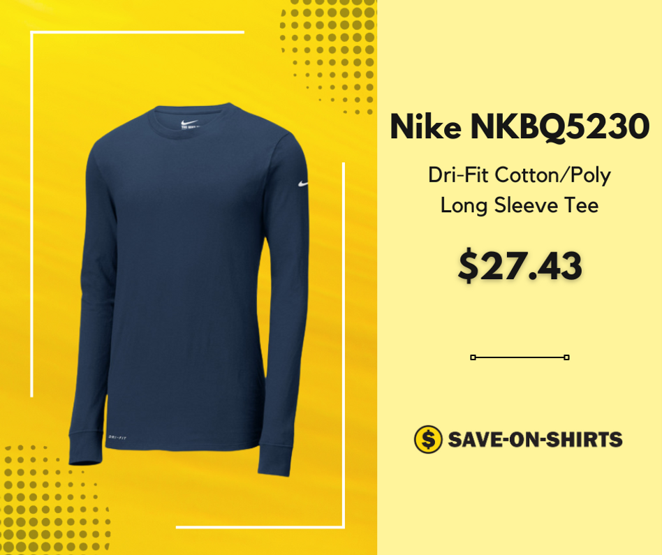 Product Highlight: Nike NKBQ5230 Dri-Fit Cotton/Poly Long Sleeve Tee