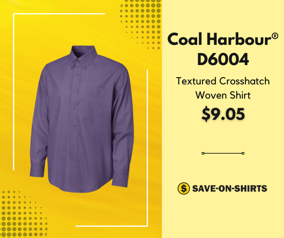 Coal Harbour Highlight:  D6004 Textured Crosshatch Woven Shirt