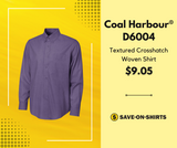 Coal Harbour Highlight:  D6004 Textured Crosshatch Woven Shirt