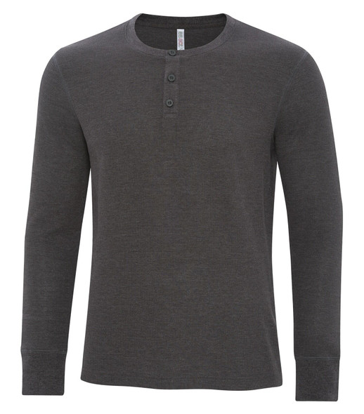 ATC Esactive Vintage Thermal Long Sleeve Henley | Saveonshirts.ca