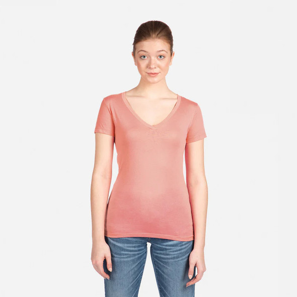 Next Level 1540 Ladies' Ideal V-Neck Tee | Desert Pink