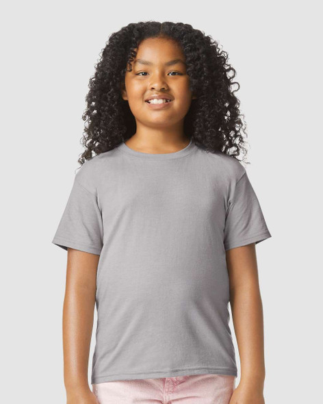 Gildan 64000BCVC Softstyle® Youth CVC T-Shirt | Cement
