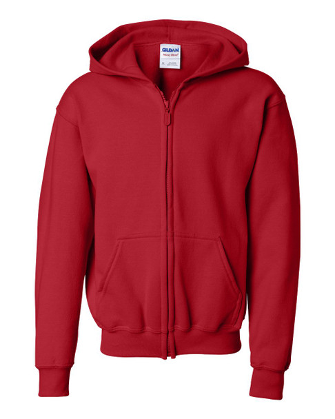 Gildan Heavy Blend™ Full Zip Hooded Youth Styles Sweatshirt | Saveonshirts.ca